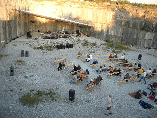 Stage and audience at Hide 2004